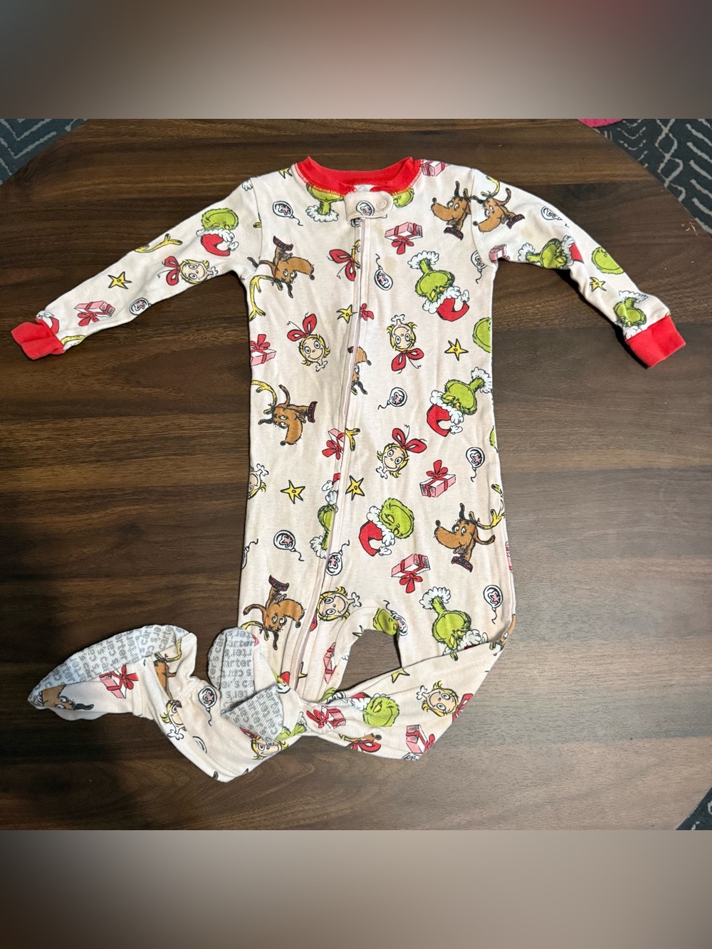 Baby girl Christmas grinch sleeper